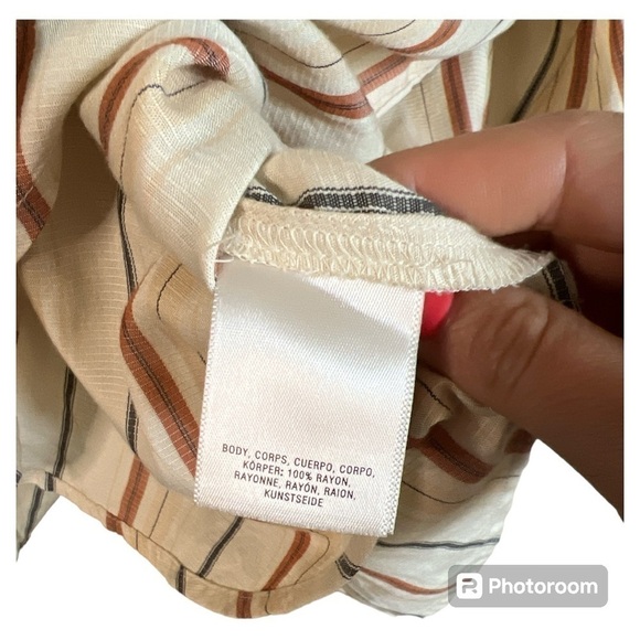 Maeve Anthropologie Boho Striped Top size XXS - Picture 5 of 5
